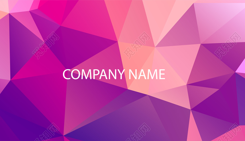 简约几何紫色商务个人名片背景