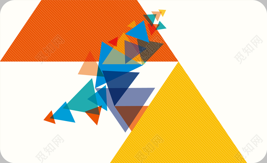 简约几何橙色商务个人名片背景