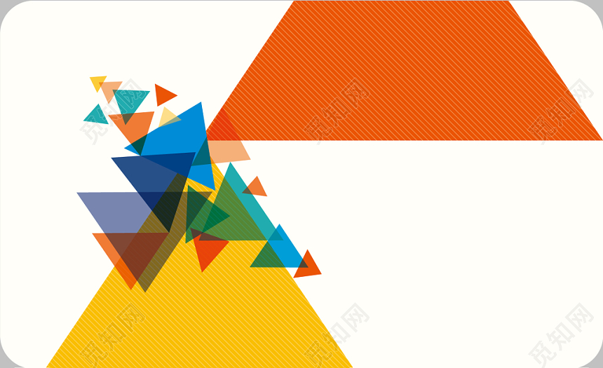 简约几何橙色商务个人名片背景