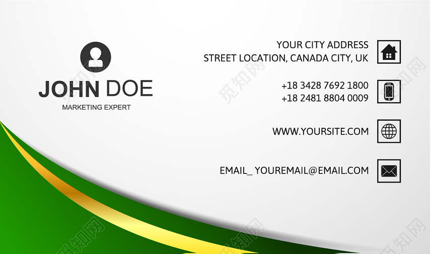 简约绿色商务个人农产品名片