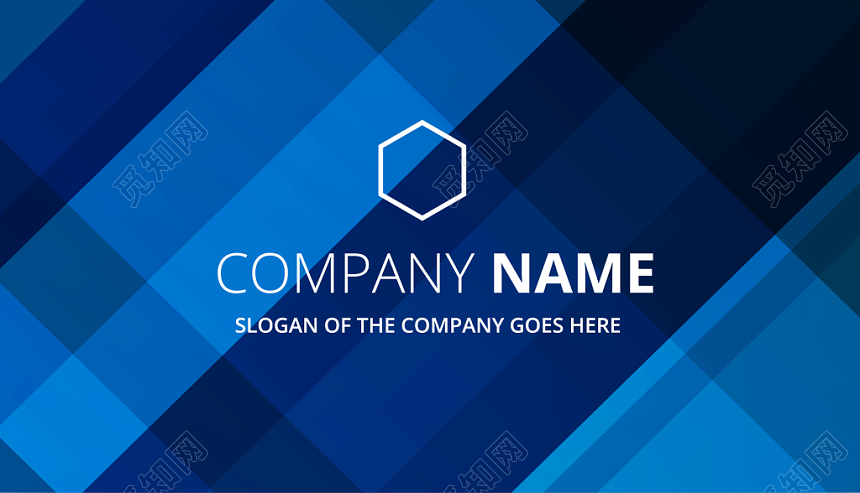 时尚名片简约蓝色炫酷科技名片设计模板