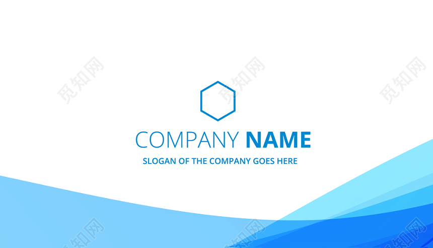 时尚名片简约蓝色人物介绍名片设计模板