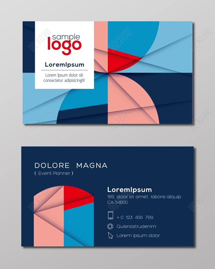 科技大气蓝色商务宣传时尚名片