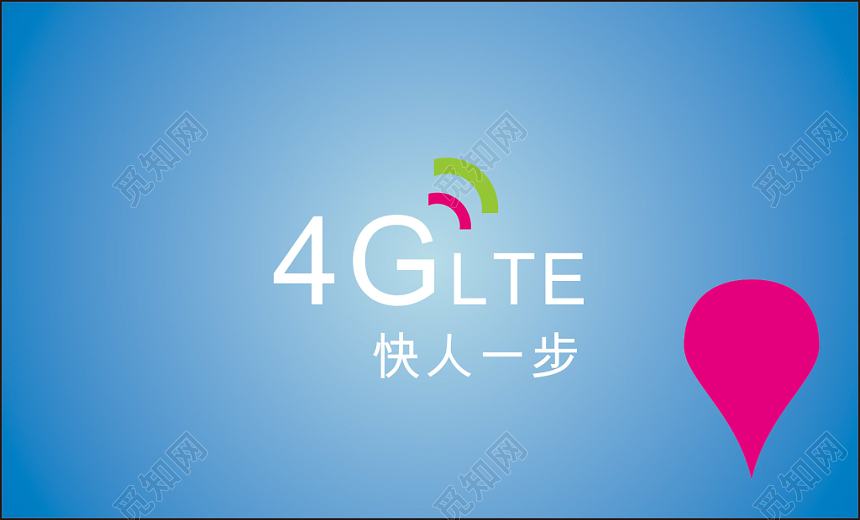 蓝色清新位置电信名片