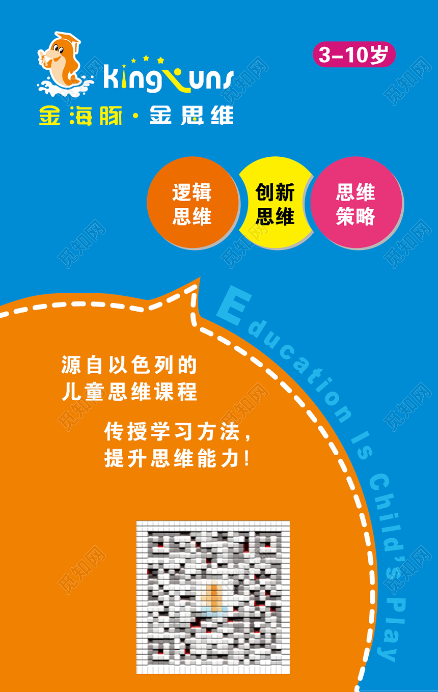 教育名片教育培训名片二维码名片设计模板