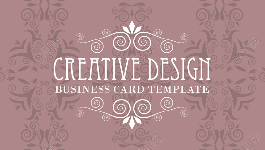 欧式名片简约复古名片设计模板