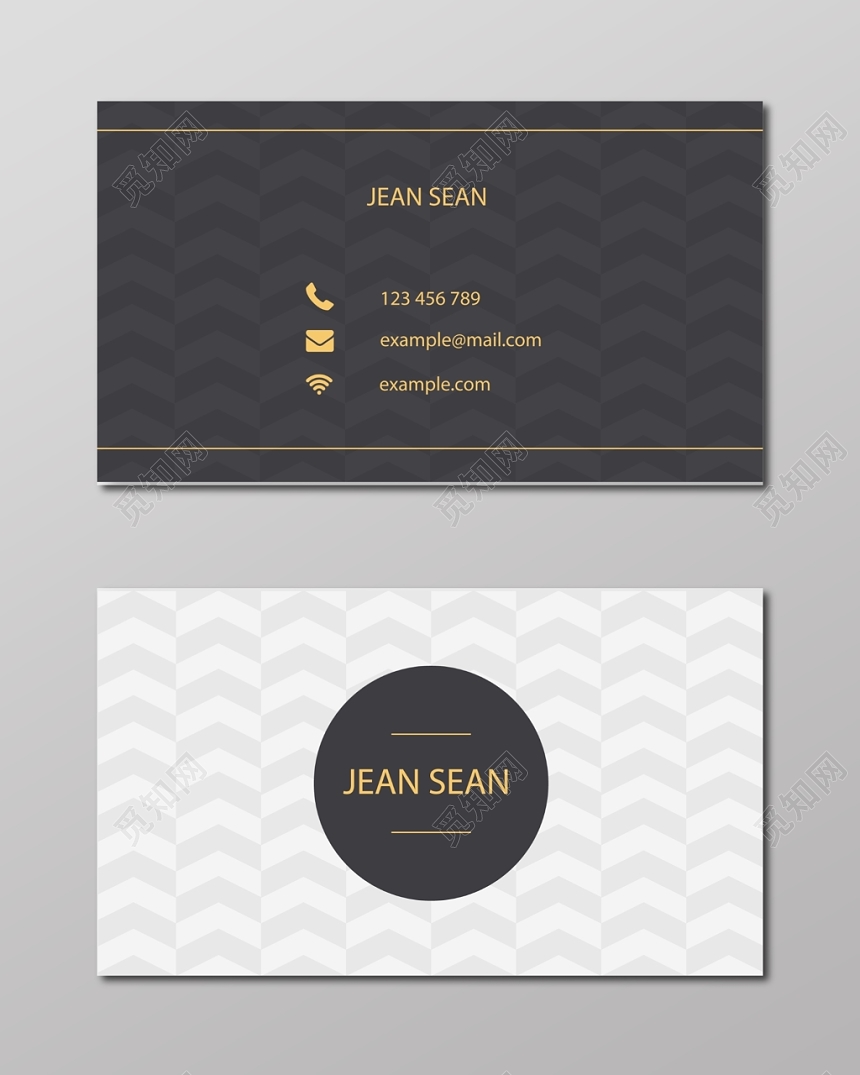 欧式名片黑白简约名片设计模板