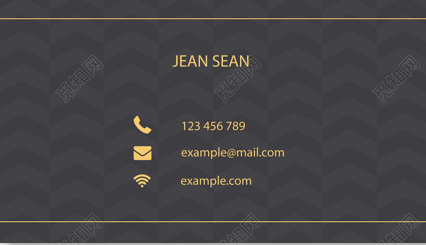 欧式名片黑白简约名片设计模板