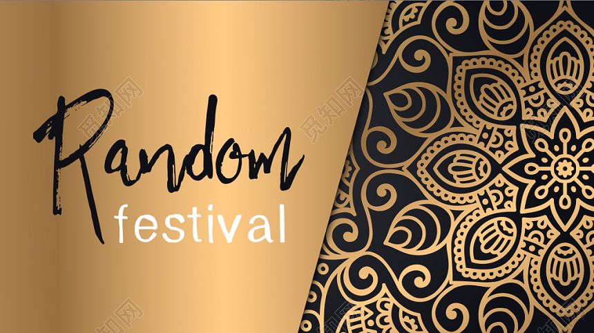 欧式名片金黑色花纹名片设计模板