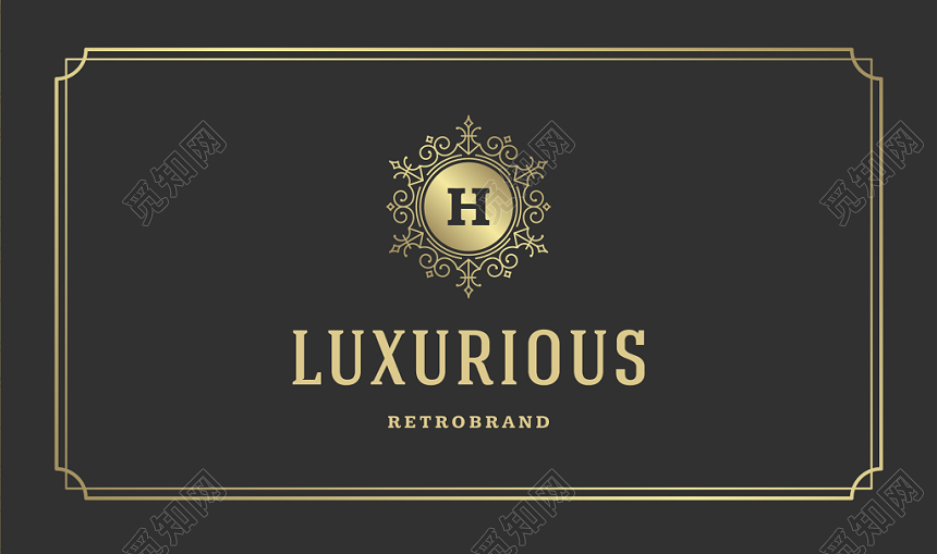 欧式名片黑色复古名片设计模板