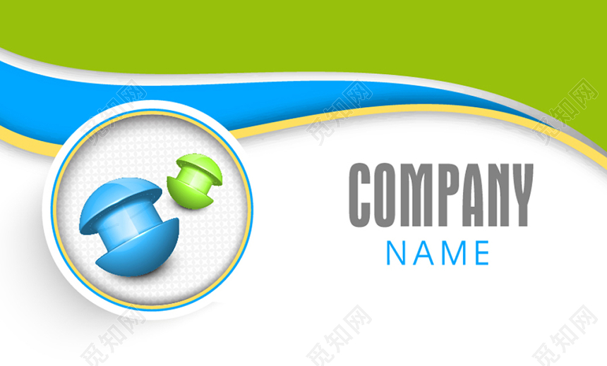 简约绿色英文个性名片