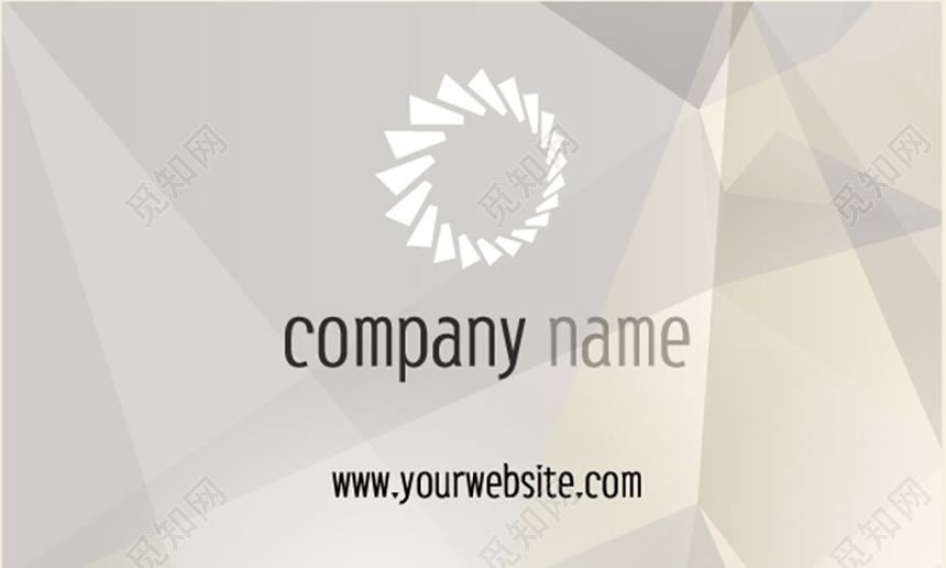 清新灰色英文个性名片