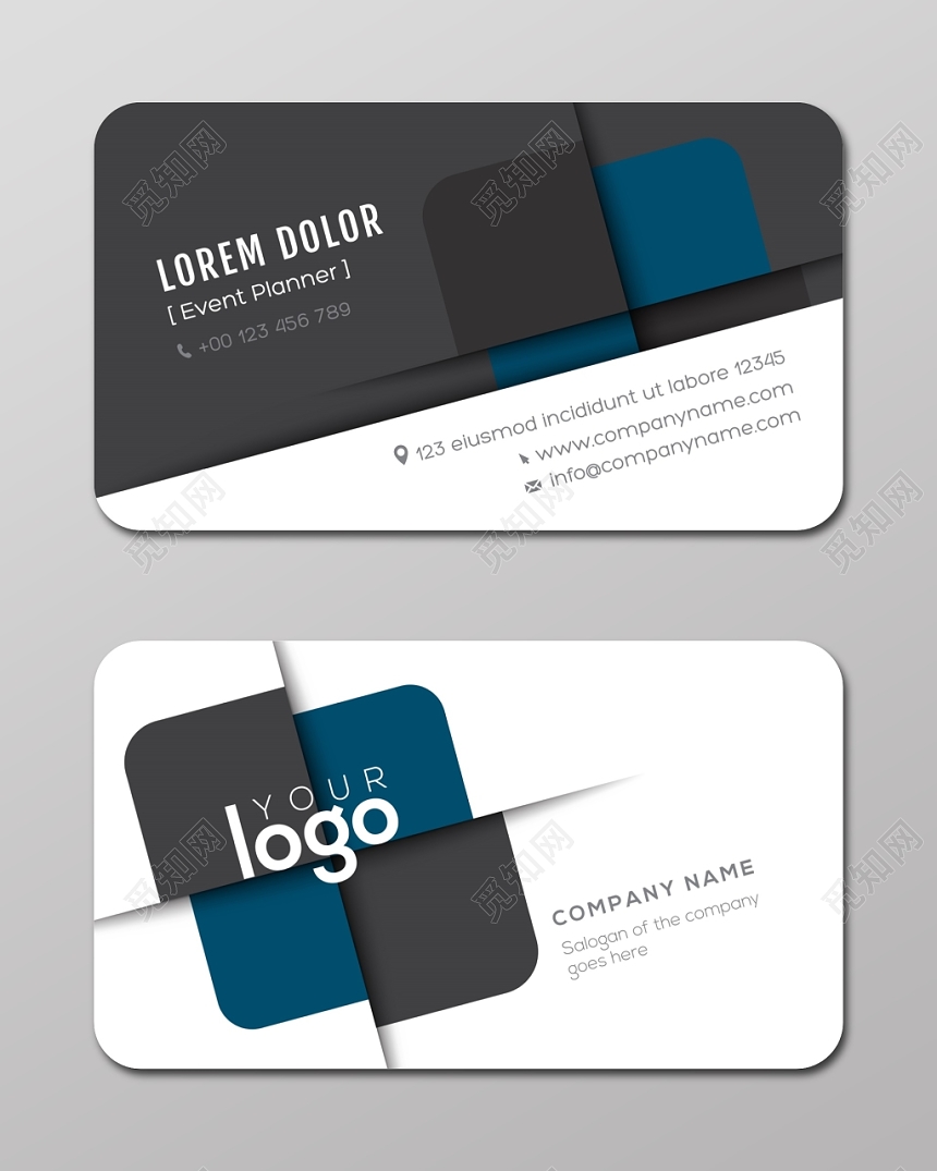 简约白色英文个性名片