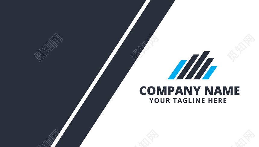 简约双色拼接英文个性名片