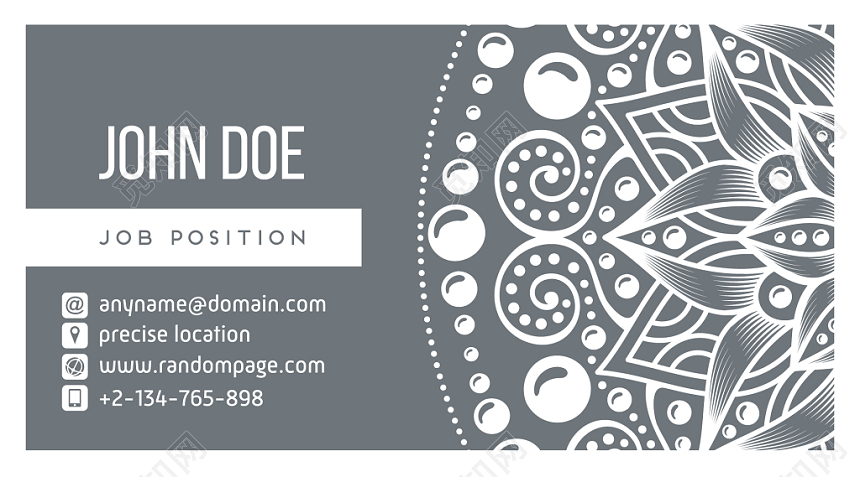 简约大气浅灰色商务宣传时尚名片