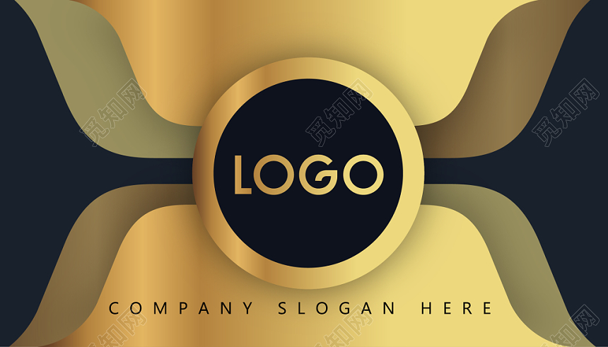 商务金色英文个性名片