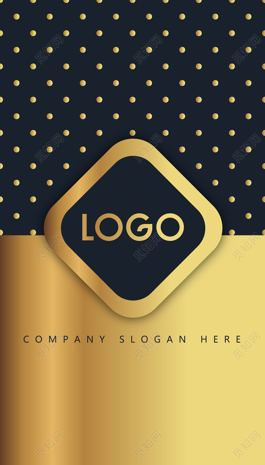 竖版商务黑金英文个性名片