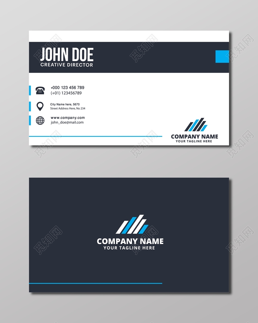 简约黑白英文个性名片