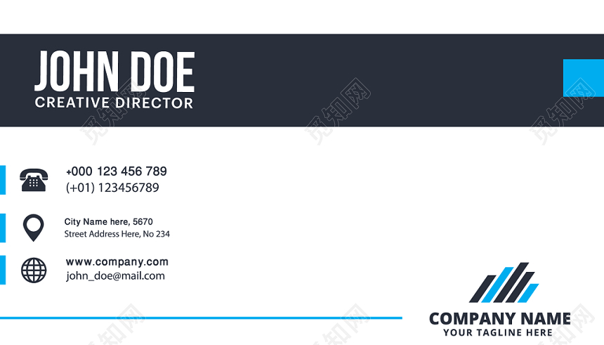 简约黑白英文个性名片