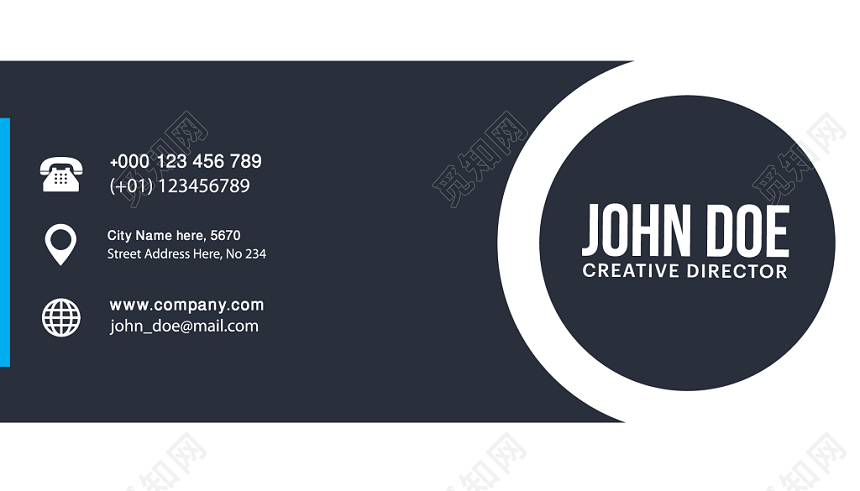 简约黑白英文个性名片