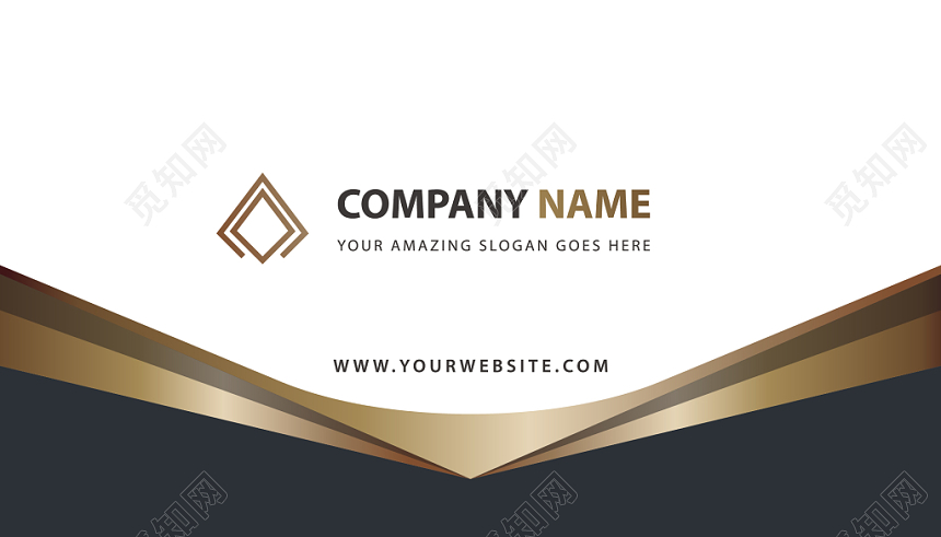 商务黑白金色个性名片