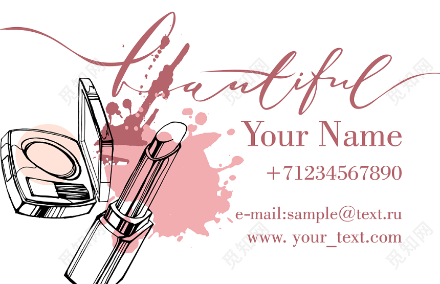 创意英文名片化妆名片