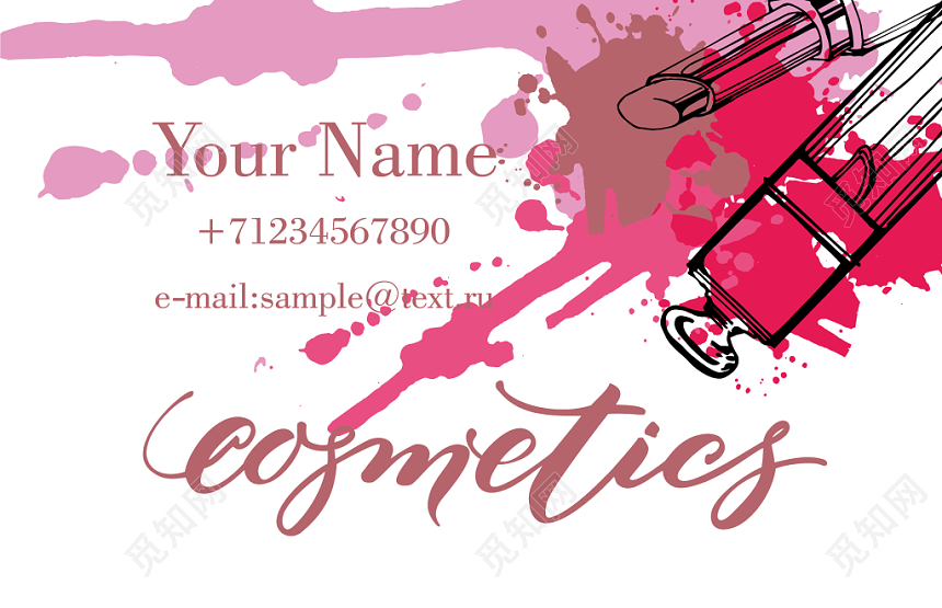 创意英文名片化妆名片