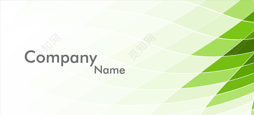 绿色简约英文公司环保名片