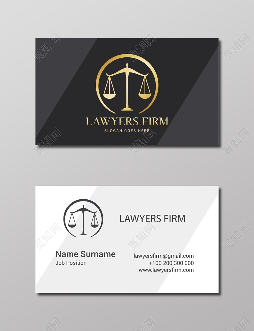 英文名片模板律师名片