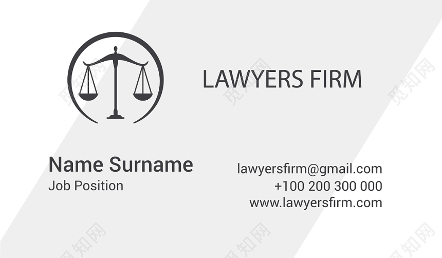 英文名片模板律师名片