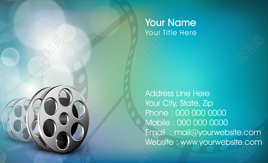 炫彩背景影视名片