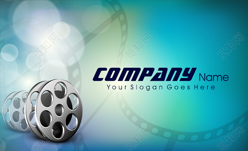 炫彩背景影视名片