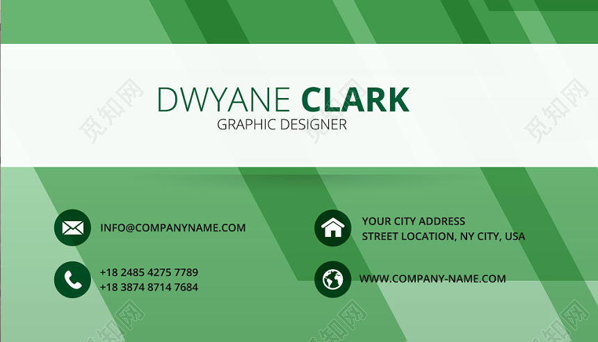 时尚名片简约人物介绍名片设计模板