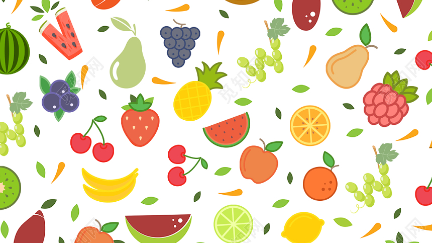 简约水果背景U掌柜水果超市名片