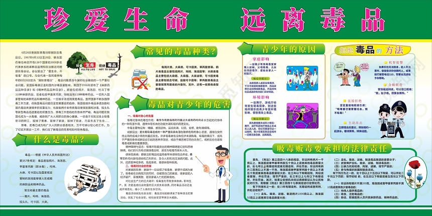 珍爱生命远离毒品公益慈善禁毒宣传栏