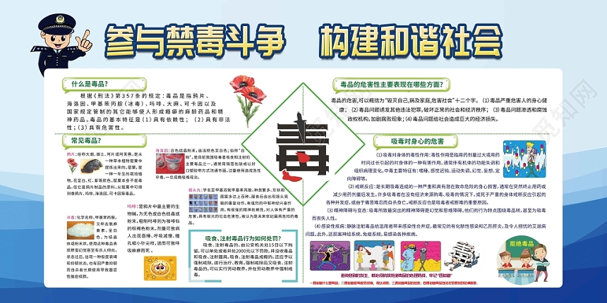 社区宣传栏626参与禁毒斗争公益慈善禁毒宣传栏