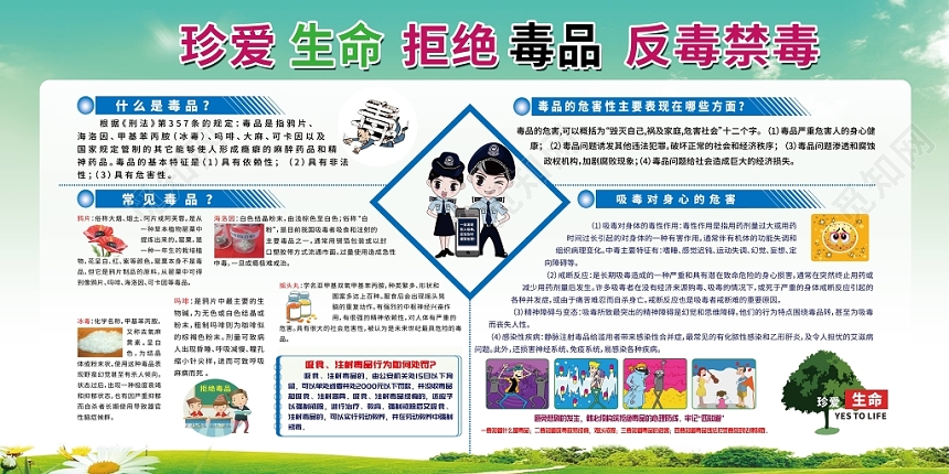 626禁毒反毒公益慈善禁毒宣传栏