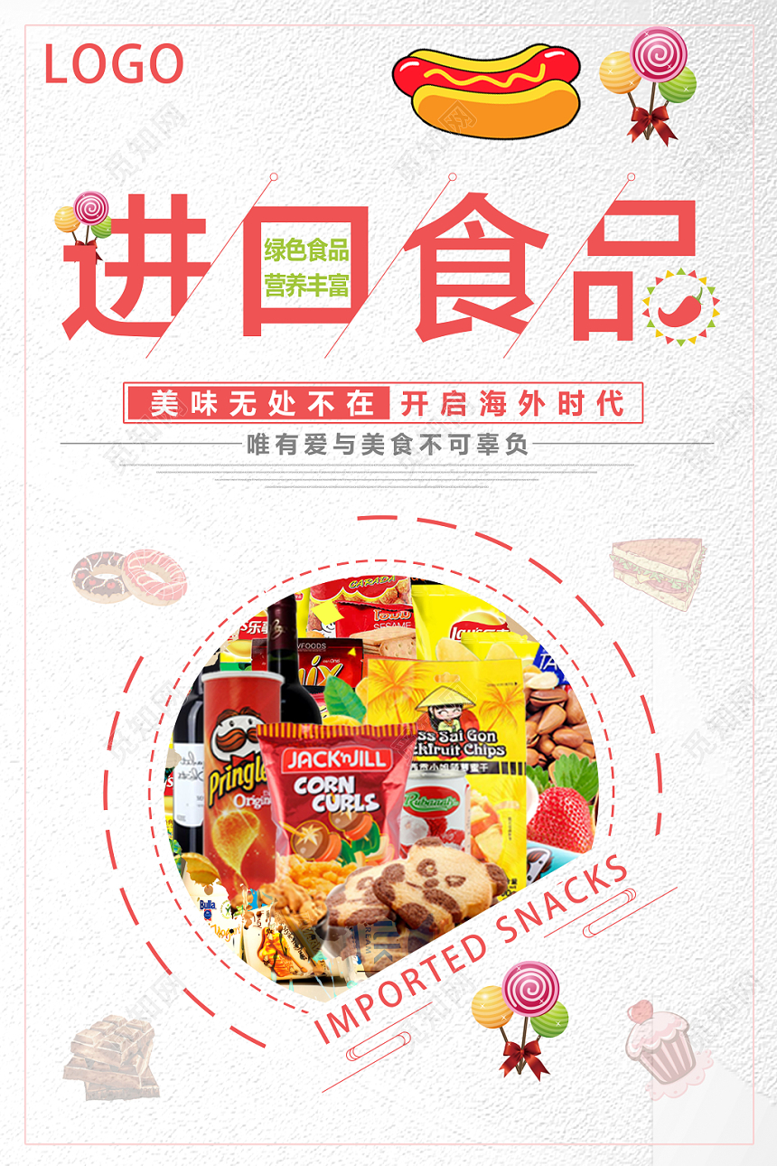 创意餐饮餐厅美食进口食品宣传海报