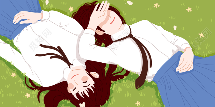 手绘国际青年节人物素材