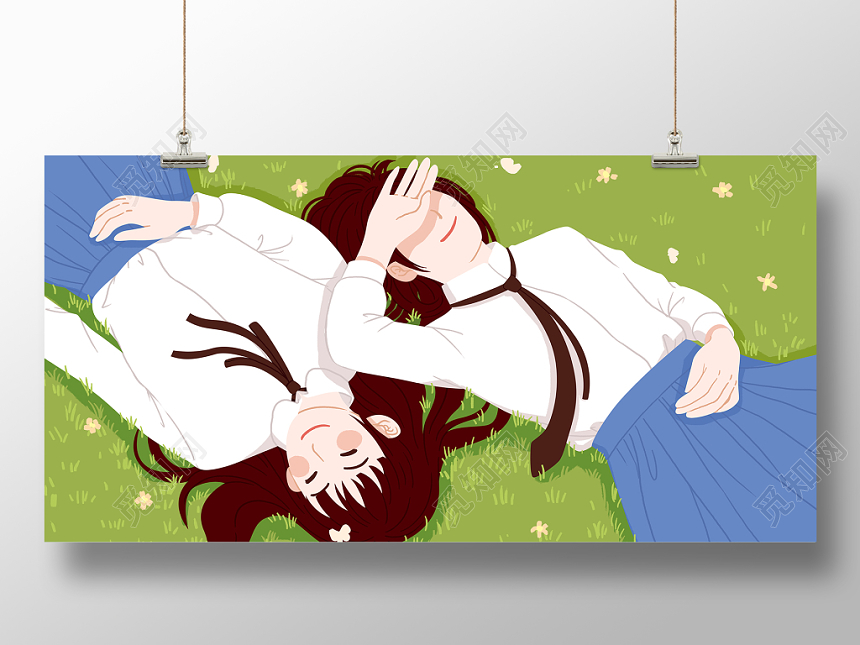 手绘国际青年节人物素材