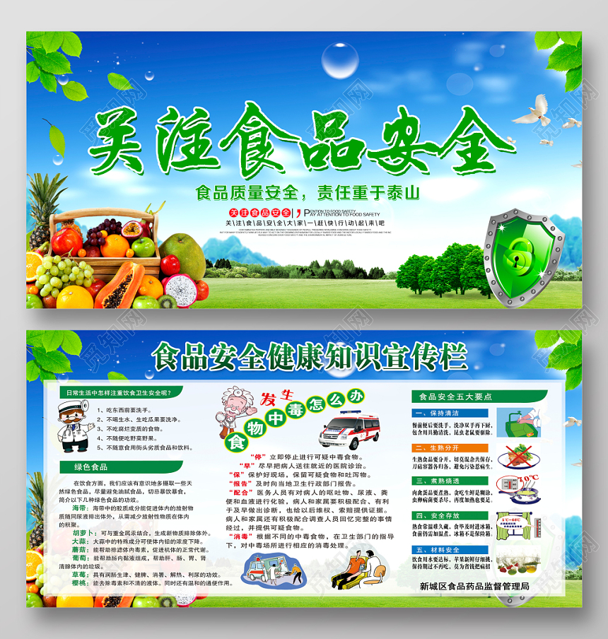 关注食品安全食品安全宣传周展板宣传栏设计