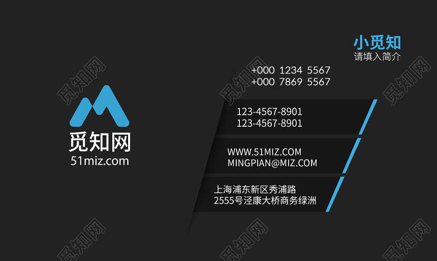 高端黑色系列名片简约不简单公司商务名片