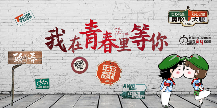创意怀旧我在青春里等你致青春毕业季同学会老同学聚会展板