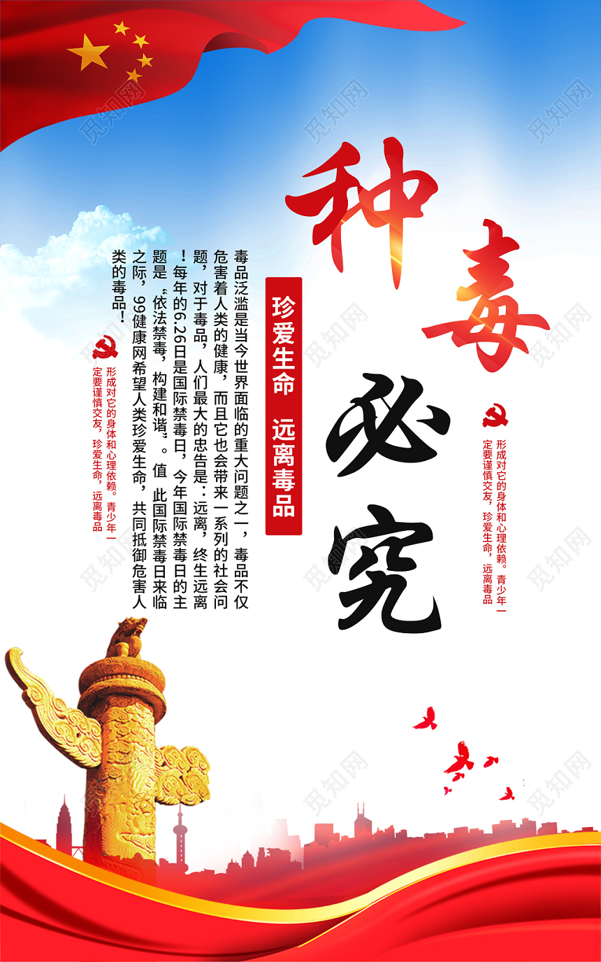 国际禁毒日拒绝毒品远离毒品健康安全社会保障套图