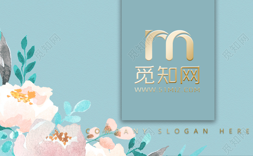 烫金花卉淡雅高端质感名片