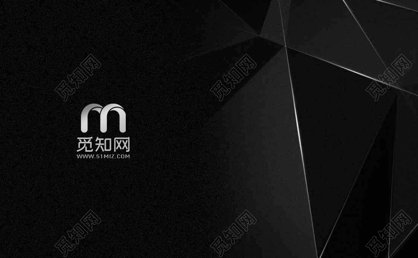 烫银简约黑底企业商务名片设计