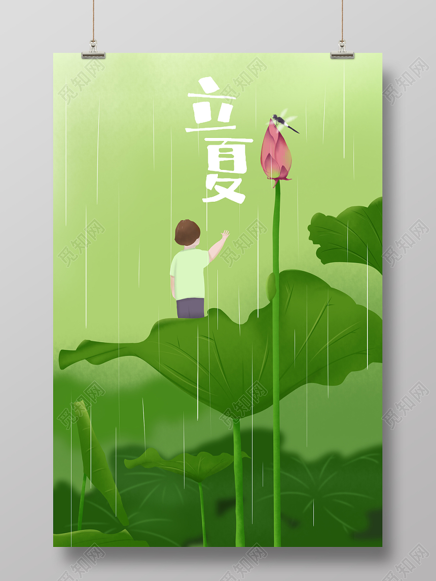 二十四节气立夏海报