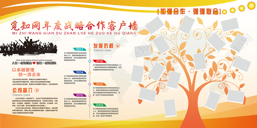 企业大气简约照片墙纪念墙活动宣传展板