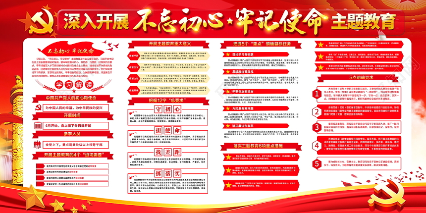 户外宣传栏不忘初心牢记使命主题党建党政党课展板宣传栏设计