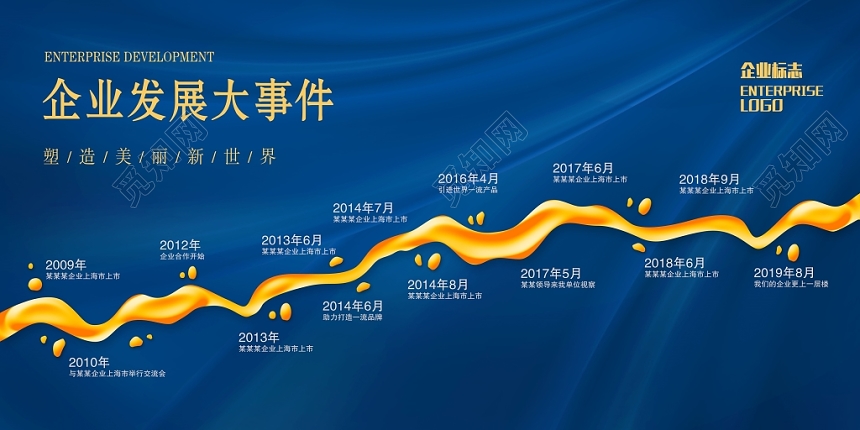 企业发展大事件企业文化展板设计时间轴企业
